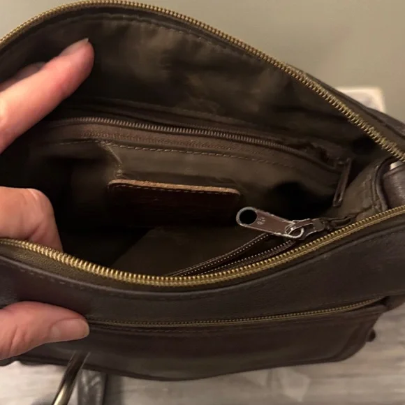 Fossil Vintage 75082 Dark Brown Soft Leather Crossbody Bag - Picture 10 of 15